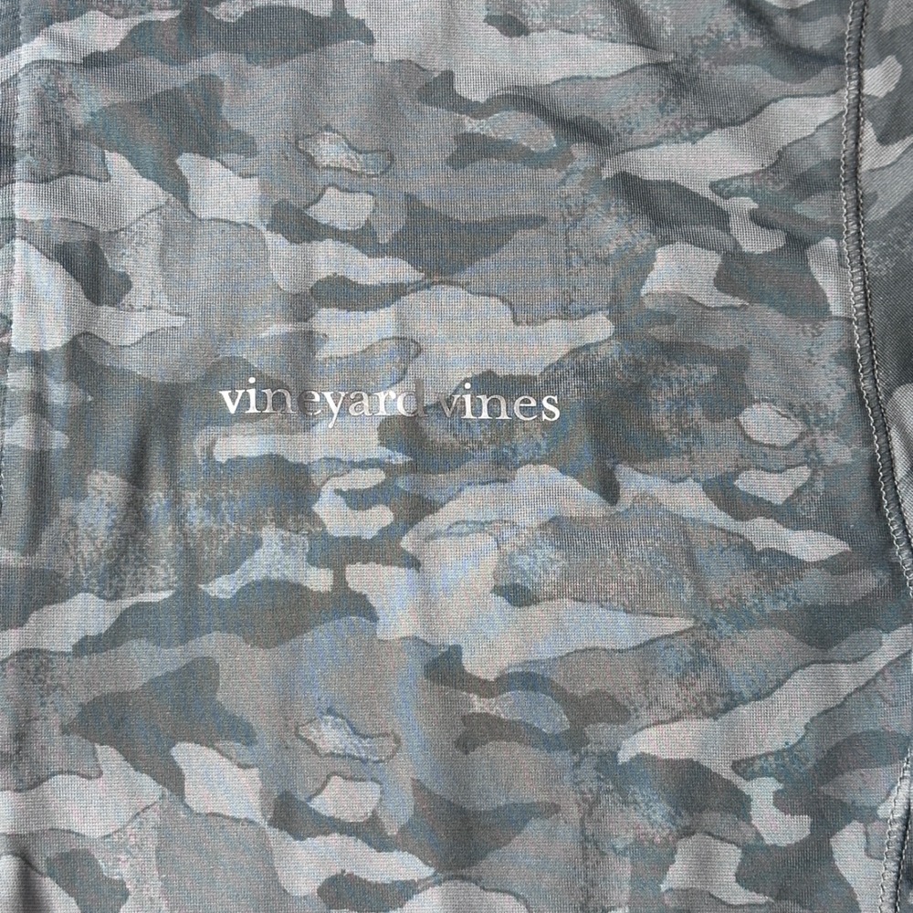 Vineyard Vines Pullover Mens S Gray Camo Performance Quarter Zip Active Top - Picture 6 of 9